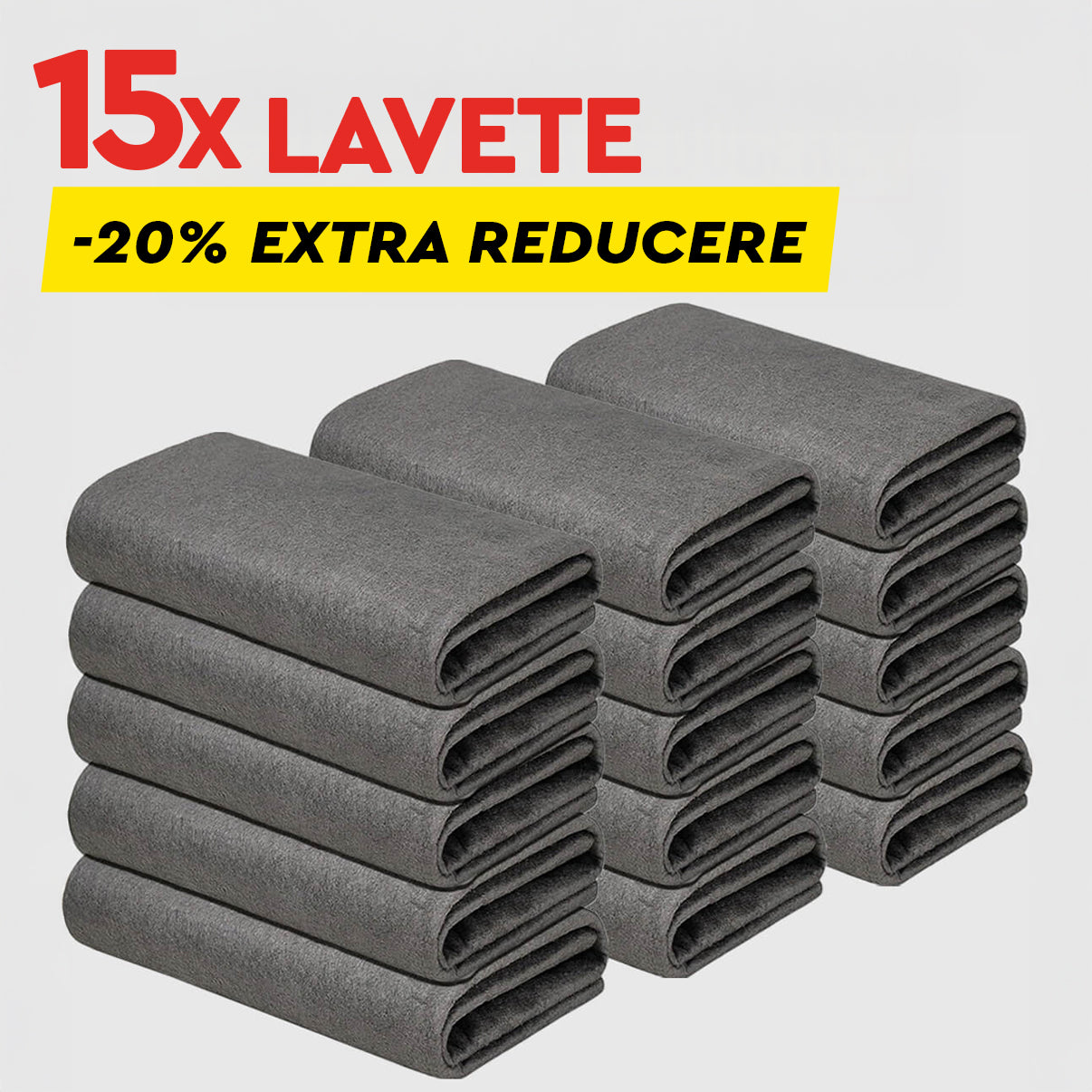 Laveta Magică din Microfibrǎ set de 15 bucăți