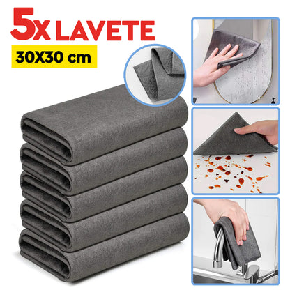 Laveta Magică din Microfibrǎ  set de 5 bucăți