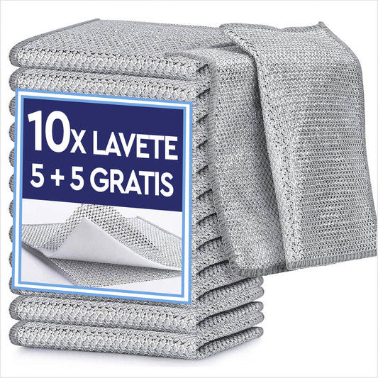 Laveta din Sârmǎ Abrazivǎ Pentru Vase (5+5 Gratis)