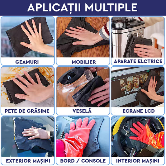 Laveta Magică din Microfibrǎ  set de 5 bucăți