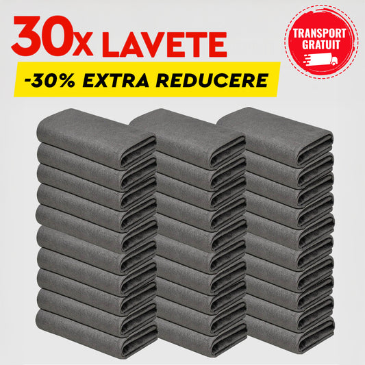 Laveta Magică din Microfibrǎ  set de 30 bucăți